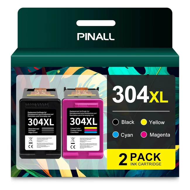 Pinall 304XL Cartuccia Compatibile HP 304 XL Nero e Colore - Envy 5030 5032 5020 Deskjet 3720 3730 3732 3752 3755 3758 3760