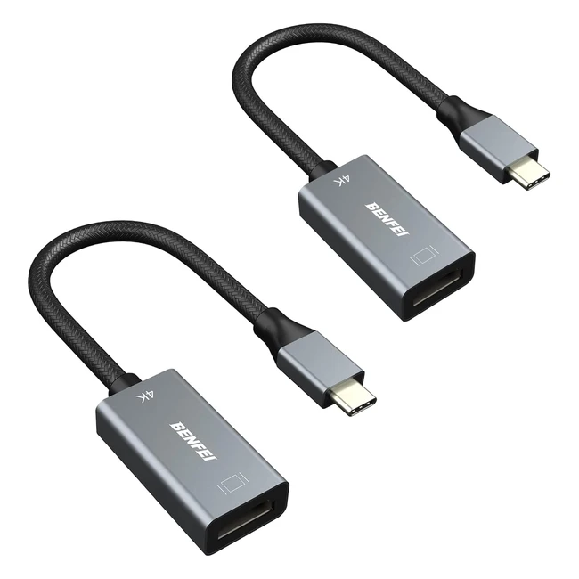 Adaptateur USB C vers HDMI 4K60Hz - Benfei - Réf: 34 - Pour iPhone 15 Plus Pro Max MacBook ProAir Samsung Galaxy S109 Surface Book 2 Dell XPS 1315 - Paquet de 5