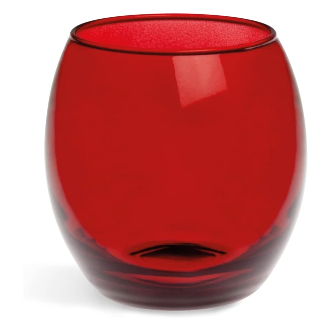 Excelsa Corinto Set 6 Bicchieri Acqua Rosso 400 ml - Design Moderno e Funzionale