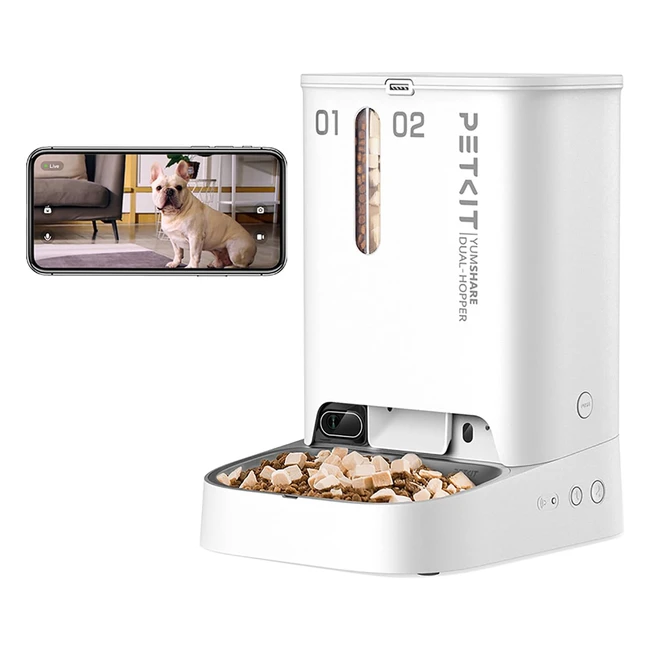 Petkit Automatic Cat Feeder with Camera 1080p HD Video
