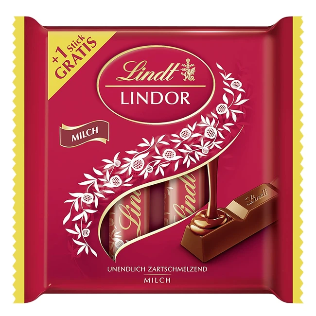 Lindt Schokolade Lindor Sticks Vollmilch 3+1 Promotion 100g 4x25g Schokoladenriegel