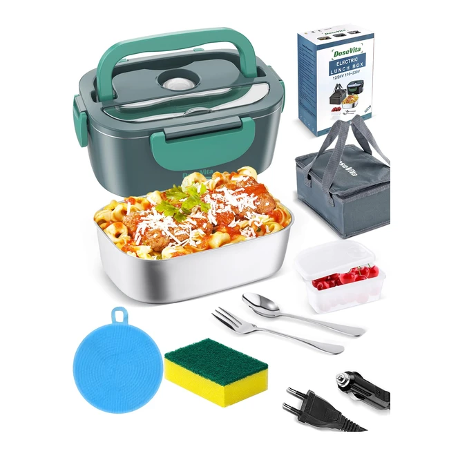 Scaldavivande Elettrico Portatile 80W 3 in 1 - Dosevita - Ref. 15L - Pranzo Caldo Facile e Veloce