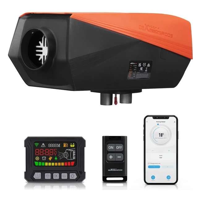 Maxpeedingrods 12V 5KW Diesel Heater - Bluetooth App Remote Control - LCD Screen