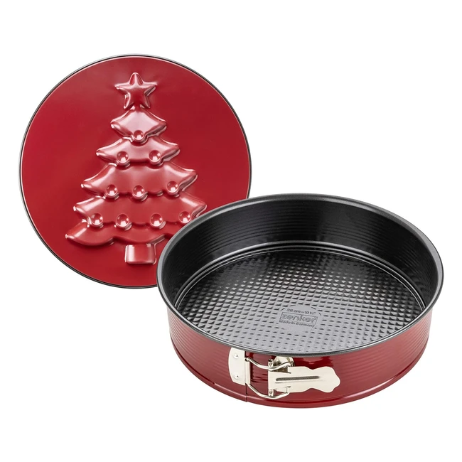 Zenker 6006 Springform Baum Eisen Rot - Backen Sie weihnachtliche Kuchen und Torten