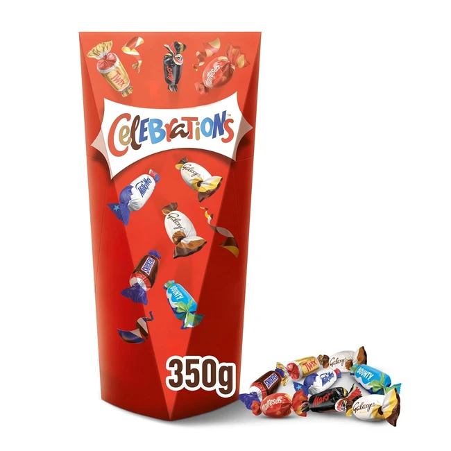 Celebrations Pop Geschenkbox - Mini Schokoriegel Mix Snickers, Twix und mehr - Valentinstag - Neue Geschenkverpackung mit praktischer Öffnung - 1x 350g Packung
