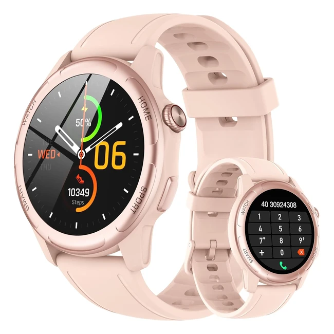 Reloj Inteligente Mujer 132 HD Smartwatch Mujer Llamada Bluetooth IP68 Impermeable Reloj Deportivo Mujer 300mAh Notificación Monitor Ritmo Cardíaco Spo2 Sueño Podómetro Android iOS