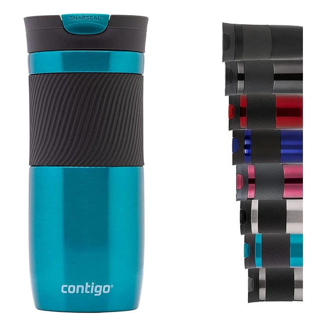 Contigo Byron SnapSeal Travel Mug - Leakproof Stainless Steel Thermal Mug - BPA Free - 470ml