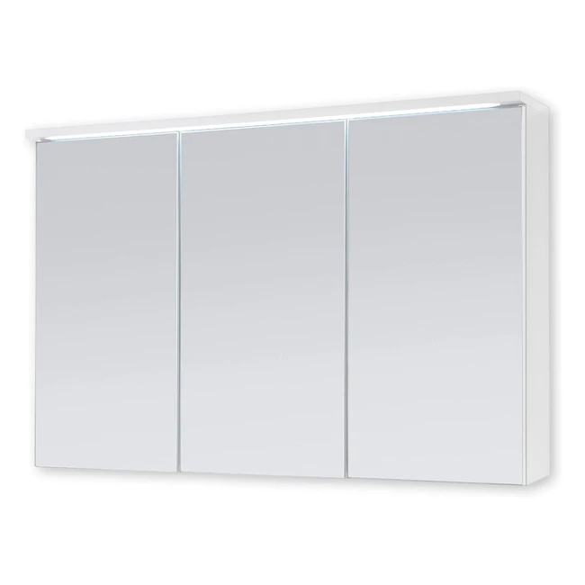 Armario con Espejo Stella Trading - Blanco - Amplio Espacio de Almacenamiento - 