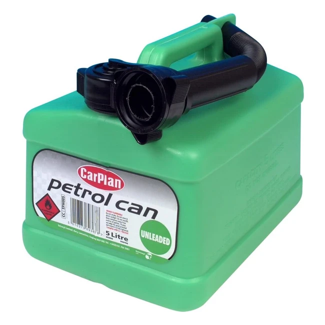 Carplan Unleaded Petrol Fuel Can - Green 5 Litre - Tetracan