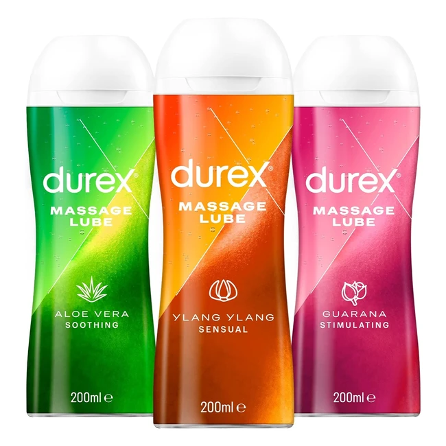 Durex Lubes Bundle - Massage Lubricants 3x200ml - Packaging May Vary