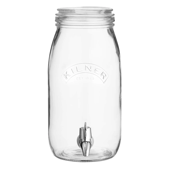 Kilner 3L Glass Drinks Dispenser  Perfect for Home Hosting  Easy Tap Cleaning