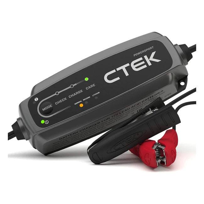 Ctek CT5 Powersport - Cargador de Batería 12V para Moto, Quad, Nieve, Jetski - Mantenedor de Batería