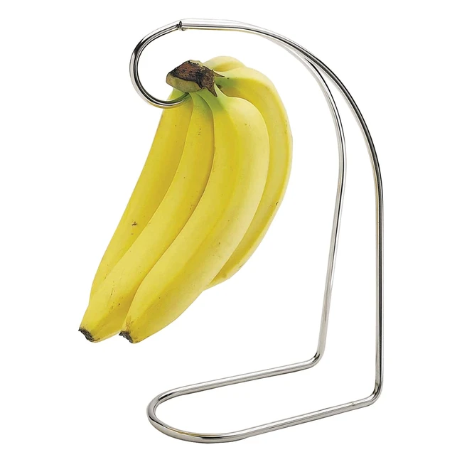 KitchenCraft Banana Holder - Chrome Plated Finish - Space Saver - 175 x 85 x 34 cm