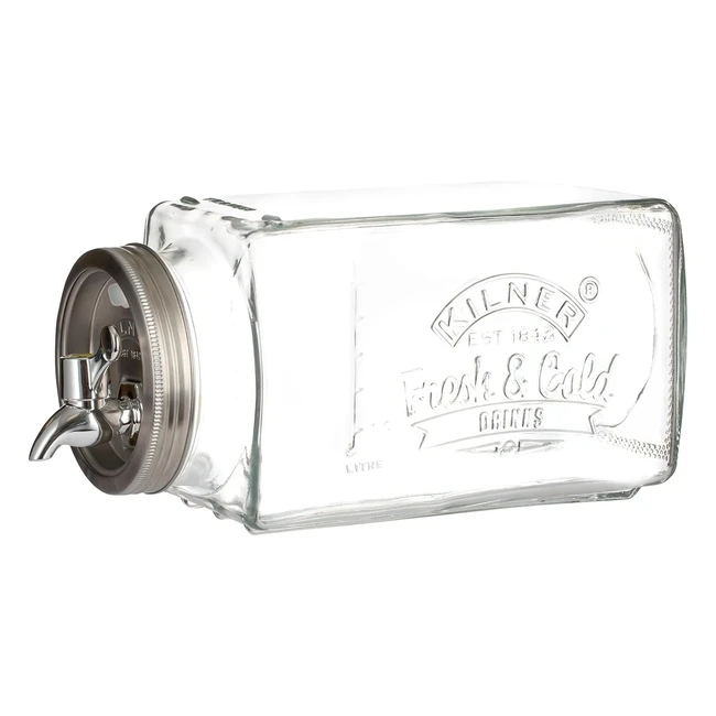 Kilner Glass Fridge Dispenser 3L - Keep Drinks Cold Serve in Style