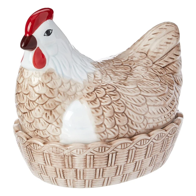 Mason Cash Rise and Shine Hen Nest Egg Storage - Chip-Resistant Dolomite - Kitch