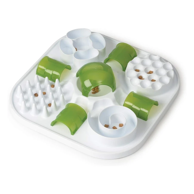 Catit Play Treat Puzzle Slow Feeder - Engage Your Cat with 6 Fun Activities