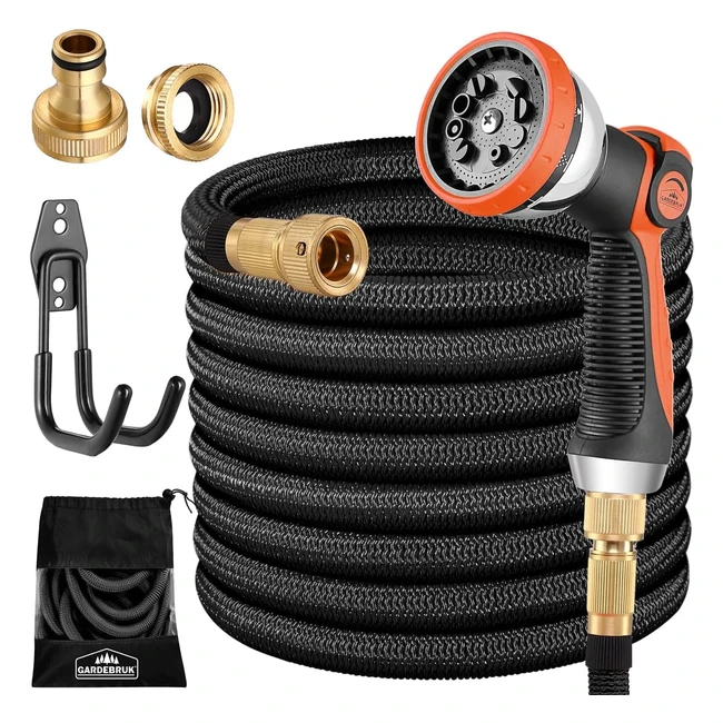 Gardebruk Flexibler Gartenschlauch Wasserschlauch Latexkern Messingadapter 1