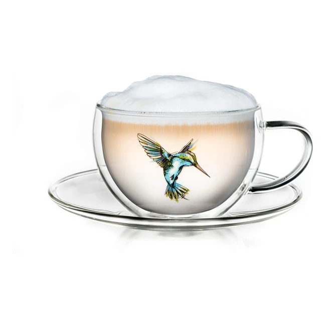 Taza trmica Hummi para latte macchiato 250ml azul