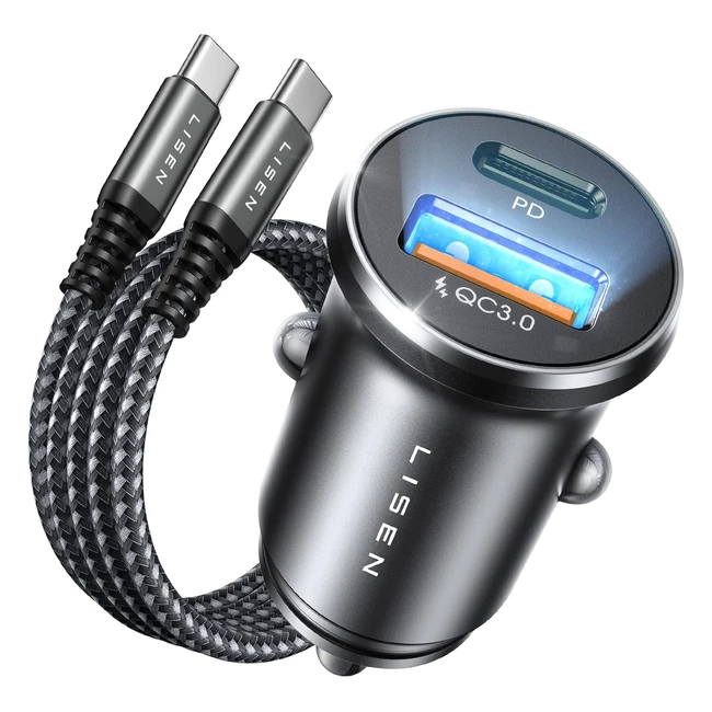 Caricatore Automatico Lisen 54W PDQC30 KFZ Caricabatterie USB C Adattatore 12V USB Steckdose