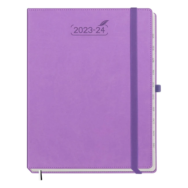 Agenda Bezend 2024 settimanale A4 verticale in pelle PU lavanda - Ref. 12345