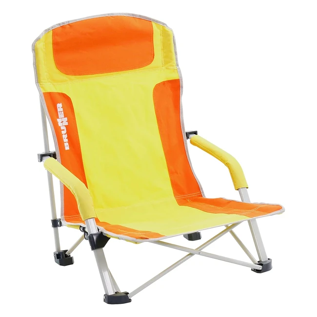 Silla de playa Brunner Bula, naranja/amarillo, diseño moderno y compacto