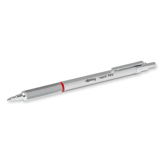rotring Rapid Pro Kugelschreiber, mittlere Linienbreite, silber, präzise und vielseitig