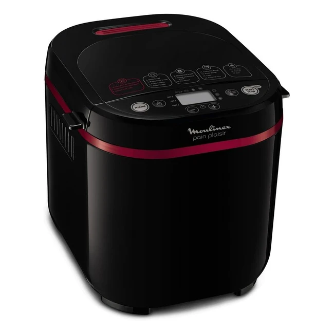 Machine à pain Moulinex OW220830 - 17 programmes - Noir/Pourpre - 31x29x29 cm