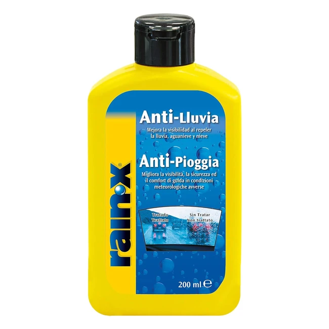 RainX 26011 Tratamiento Antilluvia - Repelente Agua Parabrisas - Gel 200ml