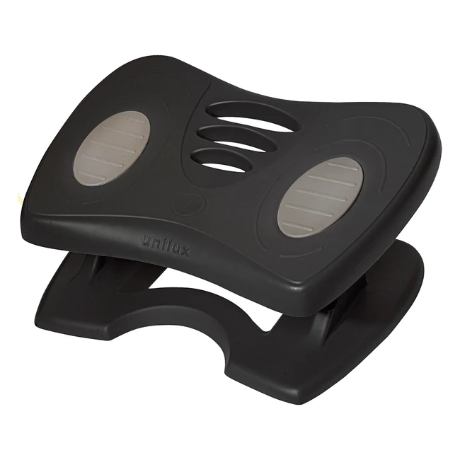 Unilux Ergonomic Adjustable Footrest Non-Slip Black - Improve Posture  Reduce
