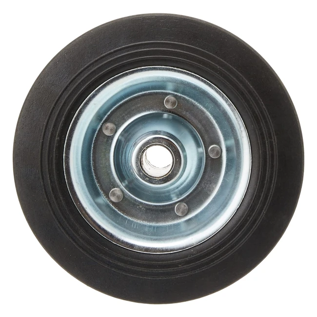 Maypole 200mm Replacement Steel Wheel for Jockey Wheels - Tyre Width 48mm - Max Static Load 300kg