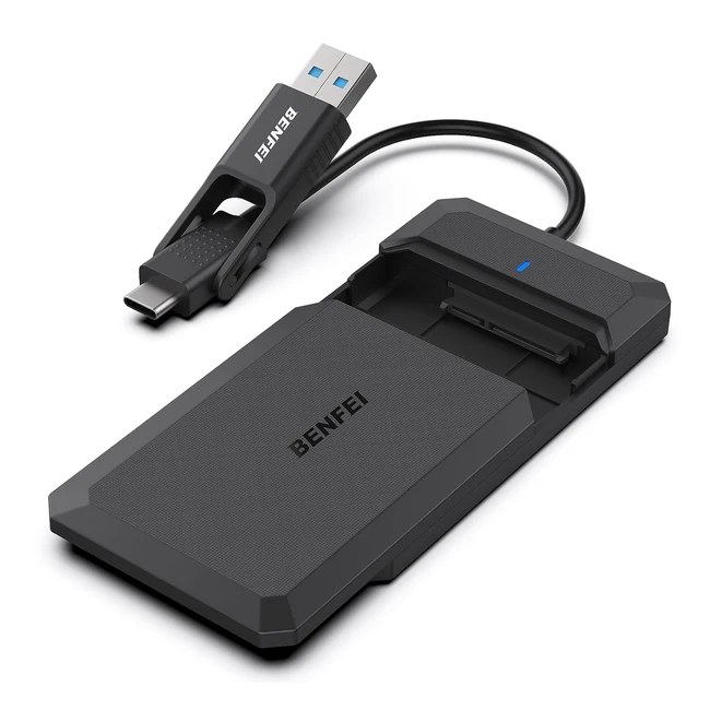Benfei Contenitore per Disco Rigido da 25 pollici USB Tipo C/Tipo A a SATA Compatibile per SSD da 25 pollici - Supporto UASP SATA III