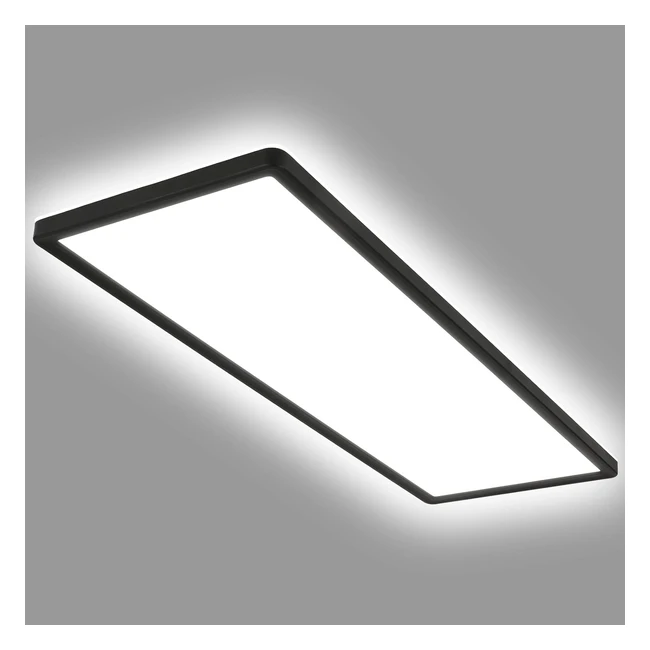 Plafonnier LED Ultra Plat Briloner Noir 580x200x30mm 7402415