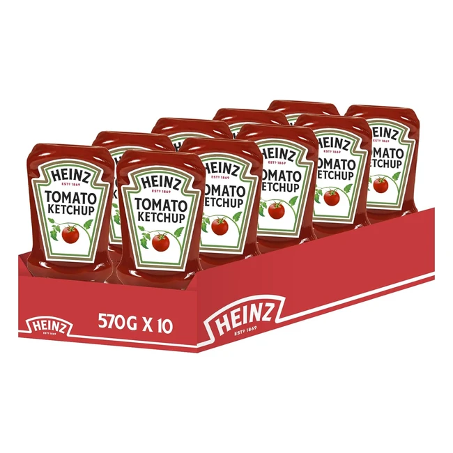 Ketchup Heinz Top Down 570g - Confezione da 10 - Pomodori di alta qualit