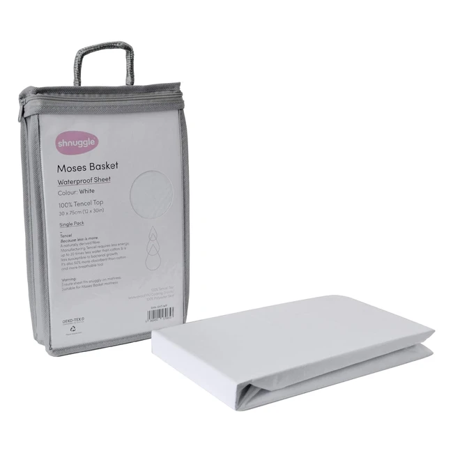 Shnuggle Moses Basket Waterproof Sheet - Super Soft & Absorbent - Reference: 12345