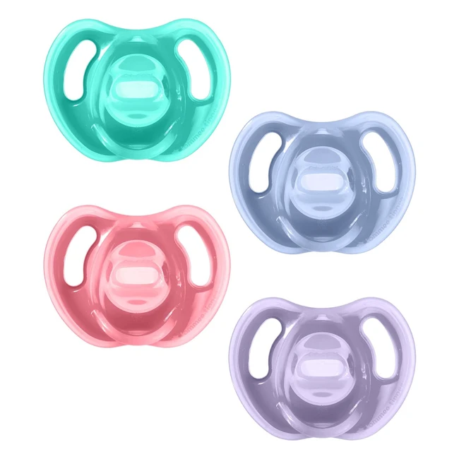 Tomme Tippee UltraLight Silicone Soother - BPA-Free, Symmetrical Orthodontic Design - Pack of 4