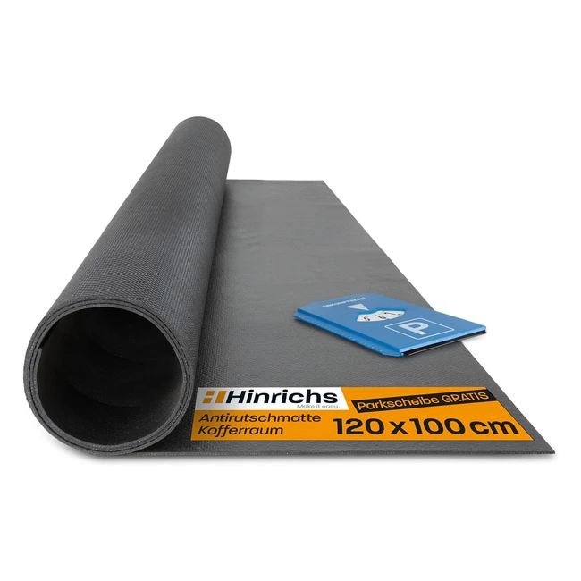 Hinrichs Alfombrilla Protectora Maletero Coche - Manta Negra 120x100cm - Goma Antideslizante