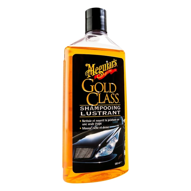 Shampooing Meguiar's Gold Class 500ml - Référence G7116F - Nettoie, élimine les saletés et apporte une brillance éclatante