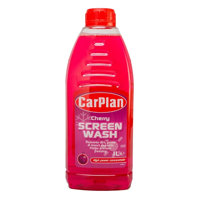Carplan Fragranced Car Screenwash Concentrated 1L Cherry - Powerful Cleaning Lo