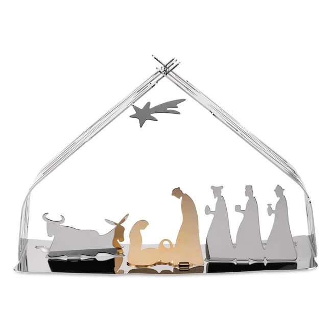 Alessi Bark Crib BM09 Modern Christmas Crib Reproduction with Golden Features