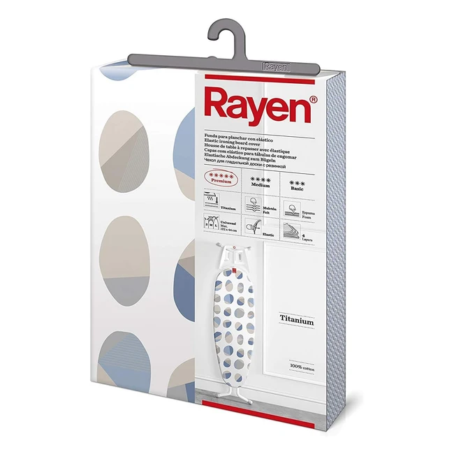 Housse pour Table à Repasser Universelle - 4 Épaisseurs - Coton et Titane - Gamme Premium