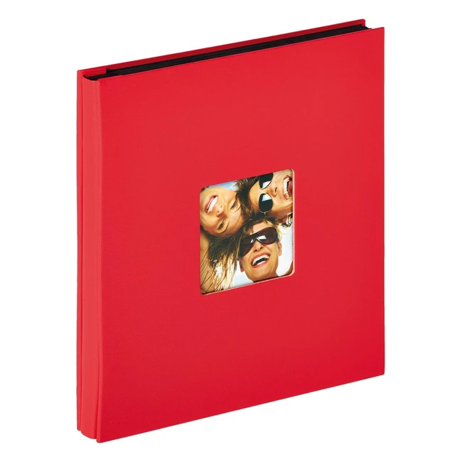 Album photo rouge Walther Design 400 photos 10x15 cm - Couverture fun avec dco