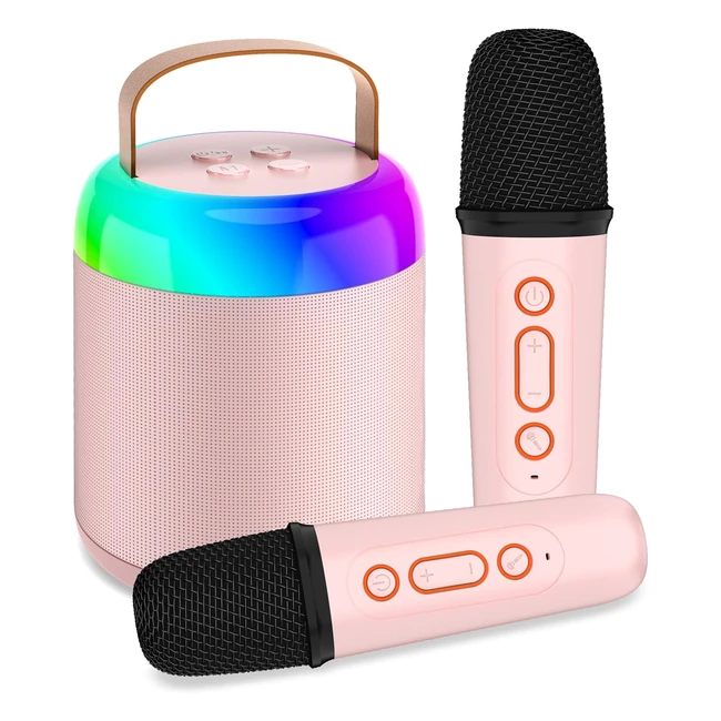 Tipao Karaoke Machine for Kids - Portable and Fun Pink 2 Mic