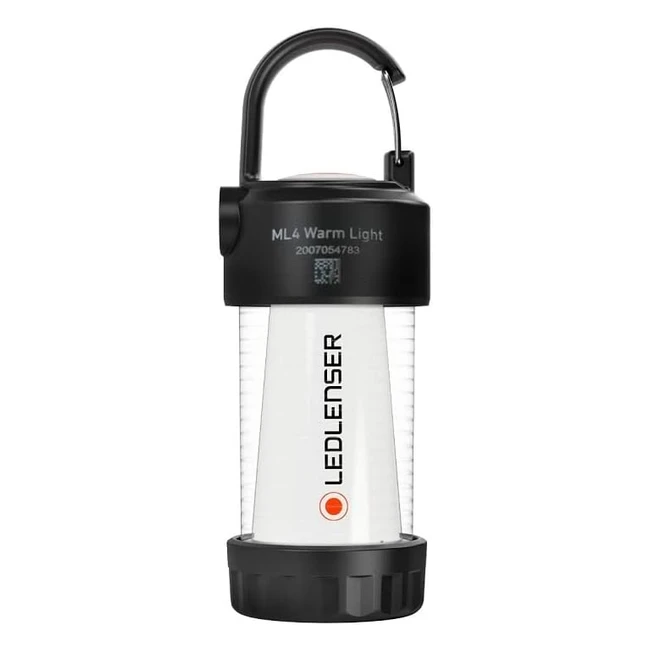 LED Lenser ML4 Warm Light LED Lantern - Rechargeable - 300 Lumens - Red - Carabi