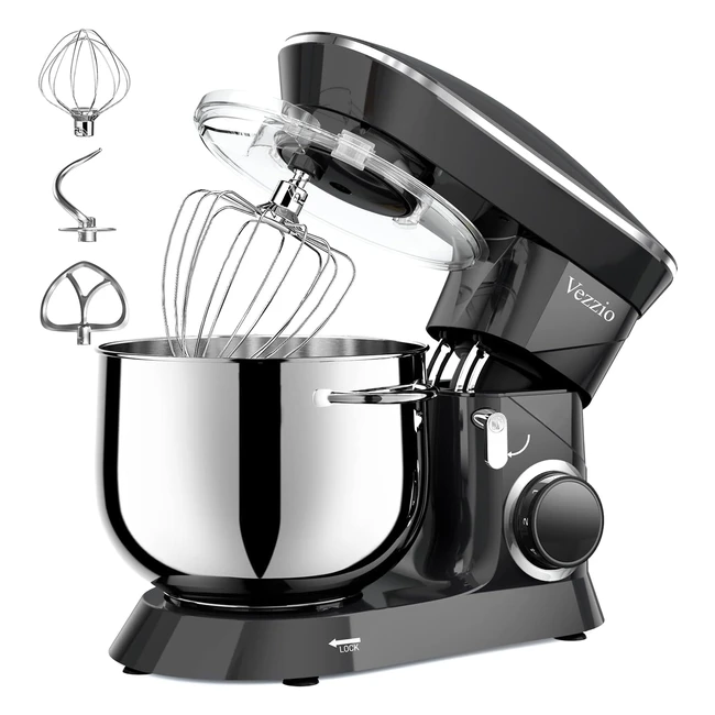 Impastatrice Planetaria Vezzio 1500W - Robot da Cucina con 10 Velocità e Ciotola da 85 litri in Acciaio Inossidabile