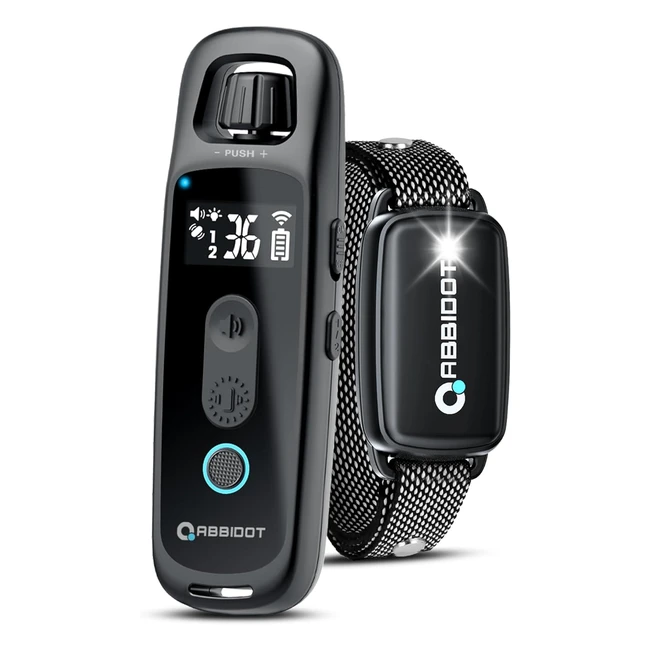 Collier Dressage Chien Abbidot Vibrant Son 1000m Étanche Rechargeable