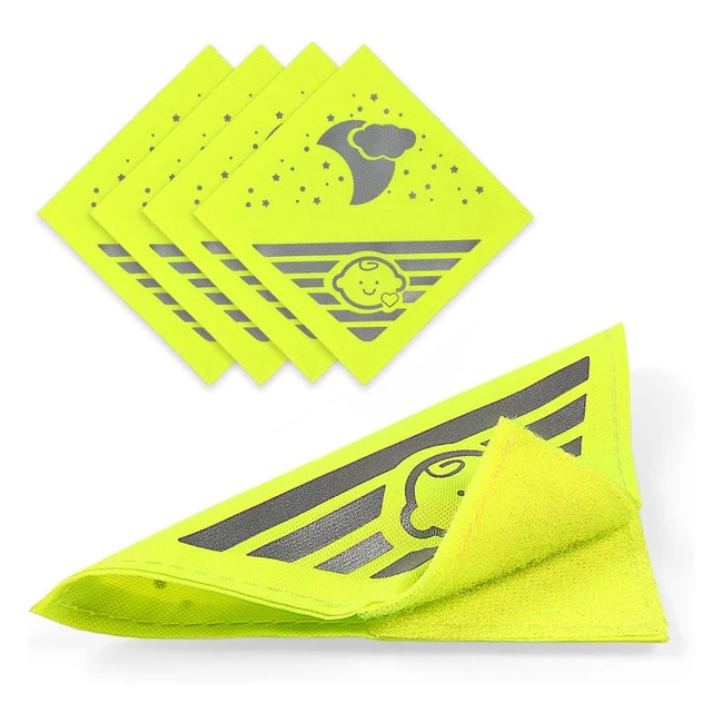 Vicloon Réflecteurs pour poussettes - Sécurité Bébé - 4pcs - Bandes Velcro