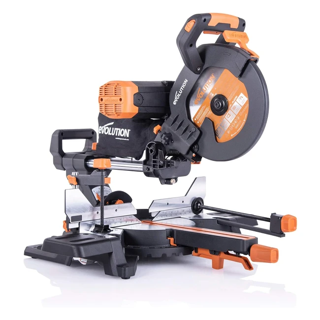Sierra Ingletadora Deslizante Multimaterial Evolution Power Tools R255SMSDB - 255mm - Doble Bisel - Paquete Plus