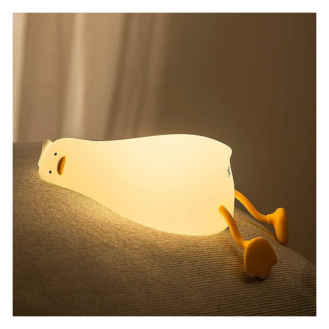 Luz Nocturna Infantil URAQT Duck LED - USB Recargable - Brillo Ajustable
