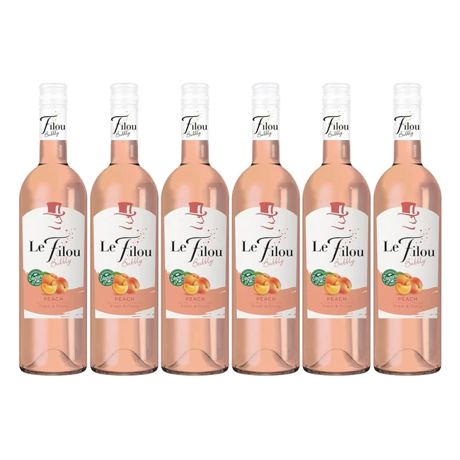 Le Filou Bubbly Peach - Aromatisierter Weincocktail Perlwein 6 x 0,75L