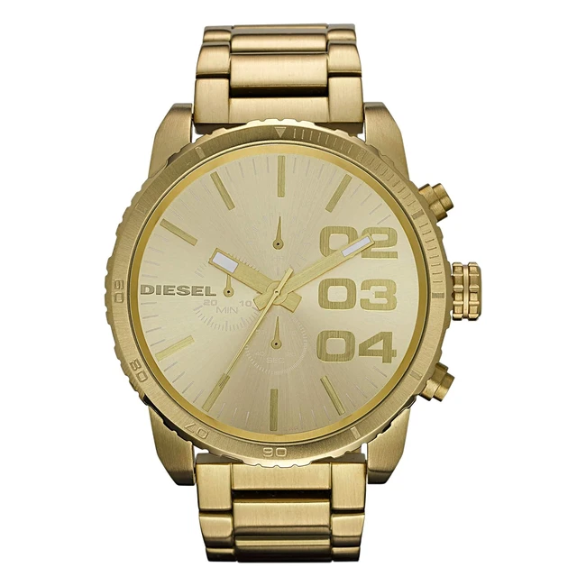 Montre chronographe Double Down Diesel pour hommes - Acier inoxydable